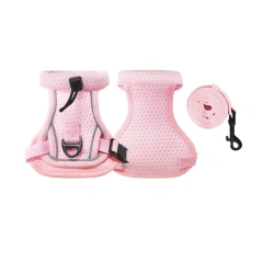 Reflective Design Cat Harness Vest Escape Proof Breathable Pet Walking Harness Adjustable Vest Comfortable Cat Lead Leash
