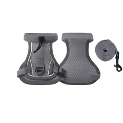 Reflective Design Cat Harness Vest Escape Proof Breathable Pet Walking Harness Adjustable Vest Comfortable Cat Lead Leash