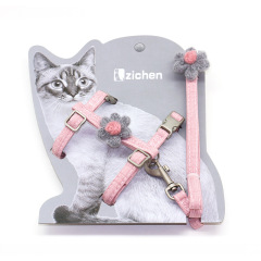 Adjustable Cats Harness Breakaway Cat Harness Leash Cotton Strap