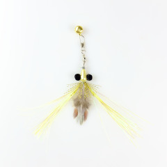 Handmade Simulation Replacement Heads Cat Toy Fly Insect Feather