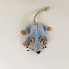 Interactive Cat Toys Plush Mice Playthings Gray Mouse Shape Kitten Toy for Indoor Cat Plush Mouse Cat Toys Cat Chew Toy