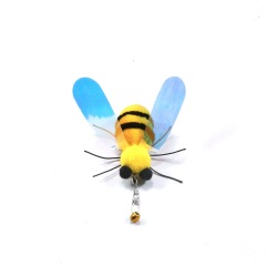Handmade Simulation Replacement Heads Cat Toy Fly Insect Feather