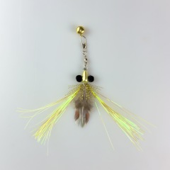 Handmade Simulation Replacement Heads Cat Toy Fly Insect Feather