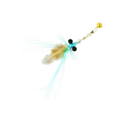 Handmade Simulation Replacement Heads Cat Toy Fly Insect Feather
