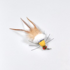 Handmade Simulation Replacement Heads Cat Toy Fly Insect Feather