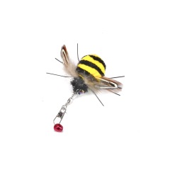 Handmade Simulation Replacement Heads Cat Toy Fly Insect Feather