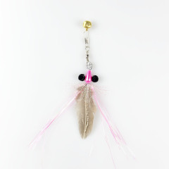 Handmade Simulation Replacement Heads Cat Toy Fly Insect Feather