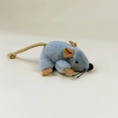 Interactive Cat Toys Plush Mice Playthings Gray Mouse Shape Kitten Toy for Indoor Cat Plush Mouse Cat Toys Cat Chew Toy