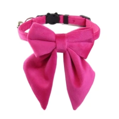 Solid Color Cat Collar with Bell Cute Ruffle Skirt Design Soft Adjustable Kitten Neck Strap Comfortable Pet Decor Accessory