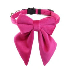 Solid Color Cat Collar with Bell Cute Ruffle Skirt Design Soft Adjustable Kitten Neck Strap Comfortable Pet Decor Accessory