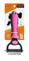 Hot Double Toothed Dog, Cat, Pet Hair Comb; Pet Grooming Device; Convenient To Carry