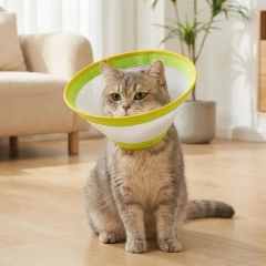 Adjustable Pet Elizabethan Collars Breathable Mesh Cat Cone Collar Anti-Bite Comfortable Anti Lick Collar Recovery Period