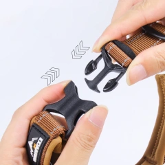 Reflective Padded Nylon Dog Collar Adjustable Explosion-proof Anti-lost Walking Training Solid Pet Collar Large Dog Outdoor Gear