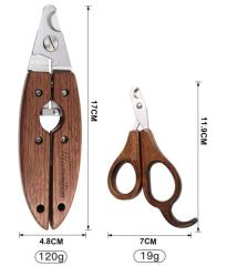 Dog Cat Nail Clippers Wooden Stainless Steel Pet Toes Cutter Scissor Grooming Tools Dogs Cats Nail Trimmer Clipper Pet Supplies