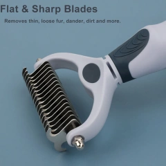One/Double Head Design Pet Deshedding Brush Dog Undercoat Rake Cat Dematting Comb for Grooming