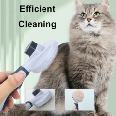 Dog Self Cleaning Slicker Brush Skin Friendly Pet Deshedding Grooming Tool Comb for Dogs & Cats
