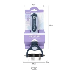One/Double Head Design Pet Deshedding Brush Dog Undercoat Rake Cat Dematting Comb for Grooming