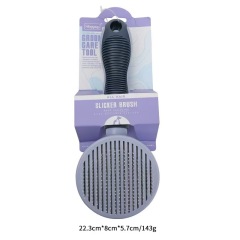Dog Self Cleaning Slicker Brush Skin Friendly Pet Deshedding Grooming Tool Comb