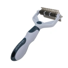 Factory Wholesale Custom Logo Multifunction Double Sided Cat Deshedding Tool Dog Pet Hair Grooming Dematting Comb
