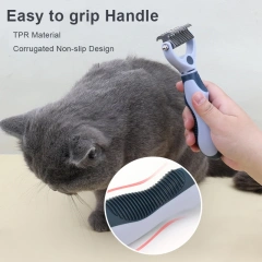 One/Double Head Design Pet Deshedding Brush Dog Undercoat Rake Cat Dematting Comb for Grooming