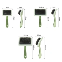 Colorful Dog Massage Brush Floating Hair Removal Effective Pet Cat Comb Comfortable Handle Hair Remover Pet Cleaning Tool