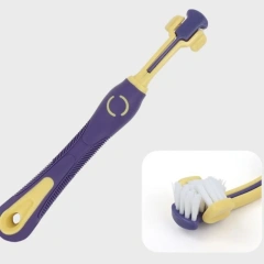 Pet Dog Toothbrush 3-Sided Pet Toothbrush Dog Cleaning Mouth Toothbrush Multiangle Cleaning Teeth Tool Cat Supplies