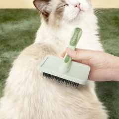 Colorful Dog Massage Brush Floating Hair Removal Effective Pet Cat Comb Comfortable Handle Hair Remover Pet Cleaning Tool