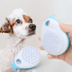 Pet Bathing Brush Soft Silicone Massager Gel Bathing Brush Bathroom Puppy Washing Massage Grooming Shower Brushes Pet Supplies