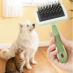 Colorful Dog Massage Brush Floating Hair Removal Effective Pet Cat Comb Comfortable Handle Hair Remover Pet Cleaning Tool