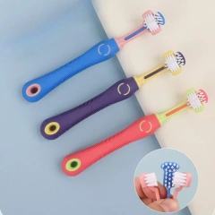 Pet Dog Toothbrush 3-Sided Pet Toothbrush Dog Cleaning Mouth Toothbrush Multiangle Cleaning Teeth Tool Cat Supplies