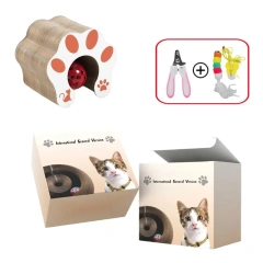 Transformable Kitty Cat Toy with Gifts Wear Resistant No Crumbs Cat Scratching Board Resistant To Scratching Post for Cats