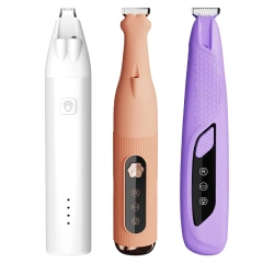 Multi-color Rechargeable Electric Pet Hair Trimmer LED Light Professional Dog Cat Grooming Clipper