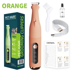 Multi-color Rechargeable Electric Pet Hair Trimmer LED Light Professional Dog Cat Grooming Clipper