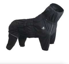 Full waterproof dog raincoat polyester dog coat breathable quick-drying