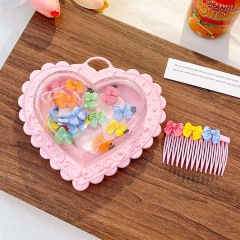 Children's hair tie, hair accessory, hair ring, and jewelry storage box set