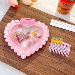 Children's hair tie, hair accessory, hair ring, and jewelry storage box set