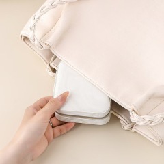 Mini Zipper Portable Jewelry Box for Rings and Necklaces