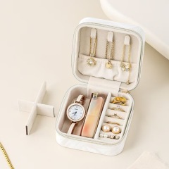 Mini Zipper Portable Jewelry Box for Rings and Necklaces