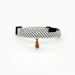 Cat Striped Bow Tie Animal Striped Collar Pet Adjustable Christmas Cat Collar Pet Collar kitten accessories