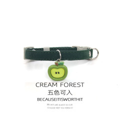 Pet Breakaway Cat Collar, Safe Cute Cotton and Linen Material Adjustable