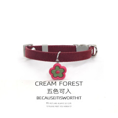 Pet Breakaway Cat Collar, Safe Cute Cotton and Linen Material Adjustable
