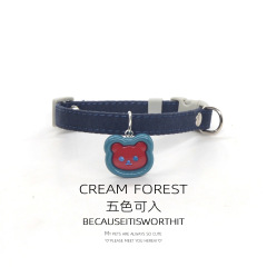 Pet Breakaway Cat Collar, Safe Cute Cotton and Linen Material Adjustable