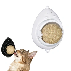 Durable Pet Toys Rotating Wall Catnip Ball Natural Plants Catnip for Cats Cat Play Molar Teeth Cleaning Mouse Catnip Toy