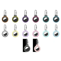Protective Case For Apple AirTags Anti-Lost Cover With Keychain Silicone Bumper Anti-Scratch For Air Tag