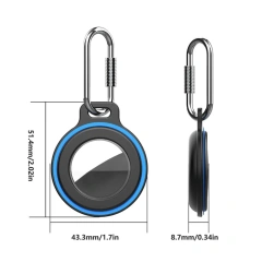 Protective Case For Apple AirTags Anti-Lost Cover With Keychain Silicone Bumper Anti-Scratch For Air Tag