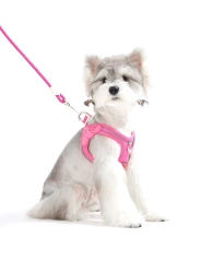 Adjustable Escape Proof Cat and Dog Harness, Lightweight Reflective Vest with Leash for Outdoor Walking, Anti-Escape Chew Proof