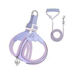 Adjustable Escape Proof Cat and Dog Harness, Lightweight Reflective Vest with Leash for Outdoor Walking, Anti-Escape Chew Proof