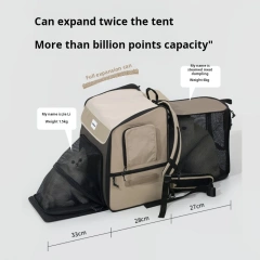 Large Capacity Breathable Pet Backpack Luxury Portable Foldable Cat Dog Tent Bag Solid Outdoor Pet Shoulder Bag