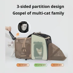 Large Capacity Breathable Pet Backpack Luxury Portable Foldable Cat Dog Tent Bag Solid Outdoor Pet Shoulder Bag