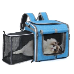 New Portable Cat Backpack for Outdoor Use Small Pet Bicycle Bag Visible and Breathable Front Passenger Doghouse